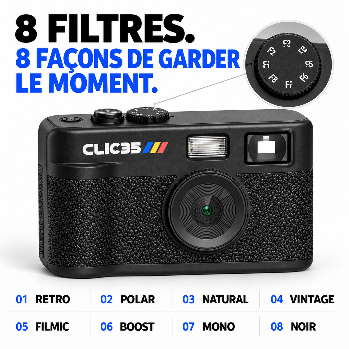 CLIC35™ — Appareil photo numérique rétro