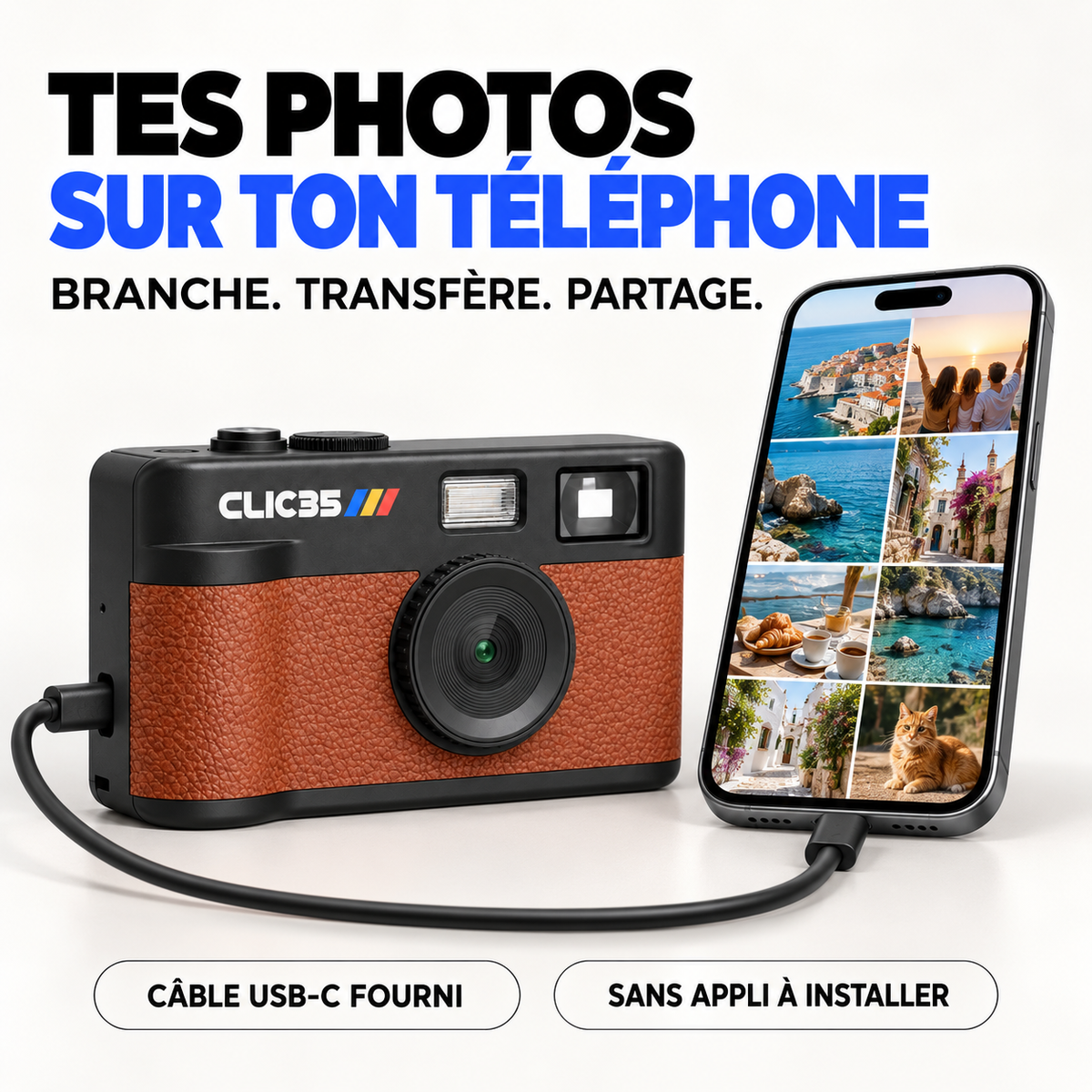CLIC35™ — Appareil photo numérique rétro